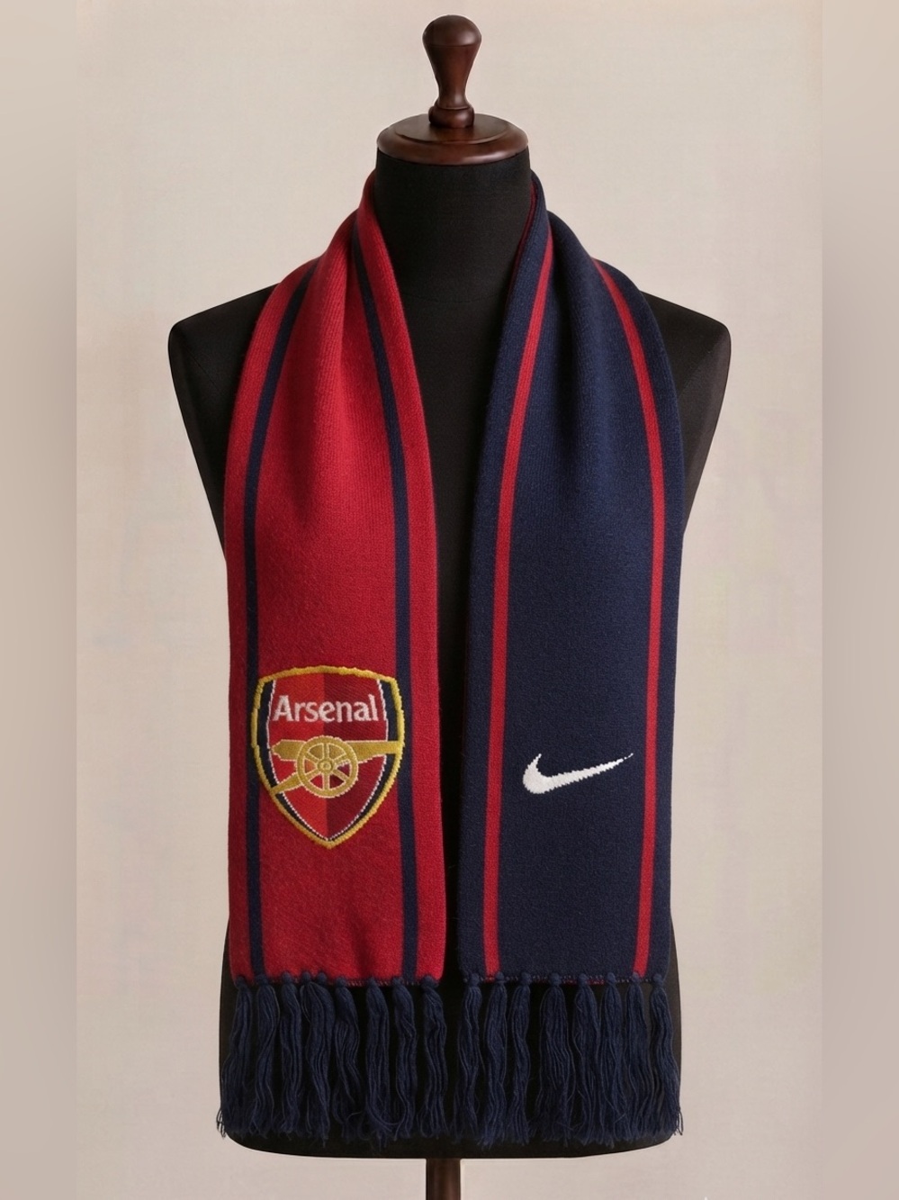 VTG Nike Arsenal FC Reversible Scarf 
Red/Navy Highbury Era
